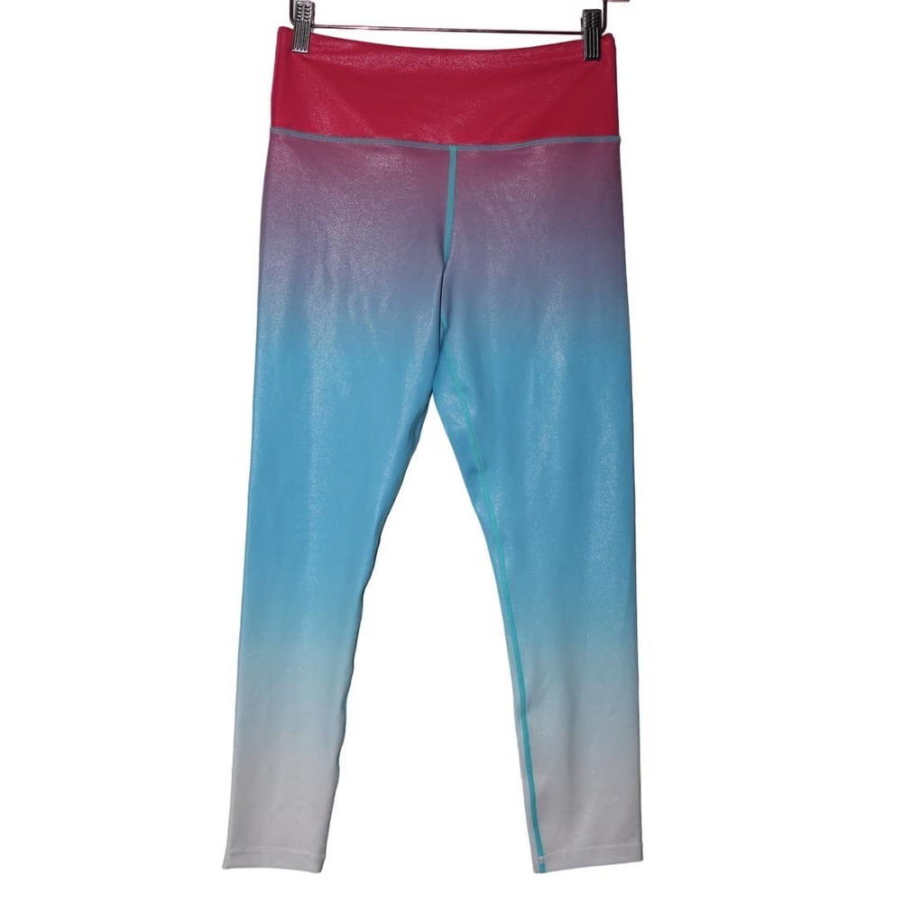 Women's ZYIA Active Pink Purple Blue Elastic Tights Yoga Pants Leggings Size 6-8 - Picture 1 of 4